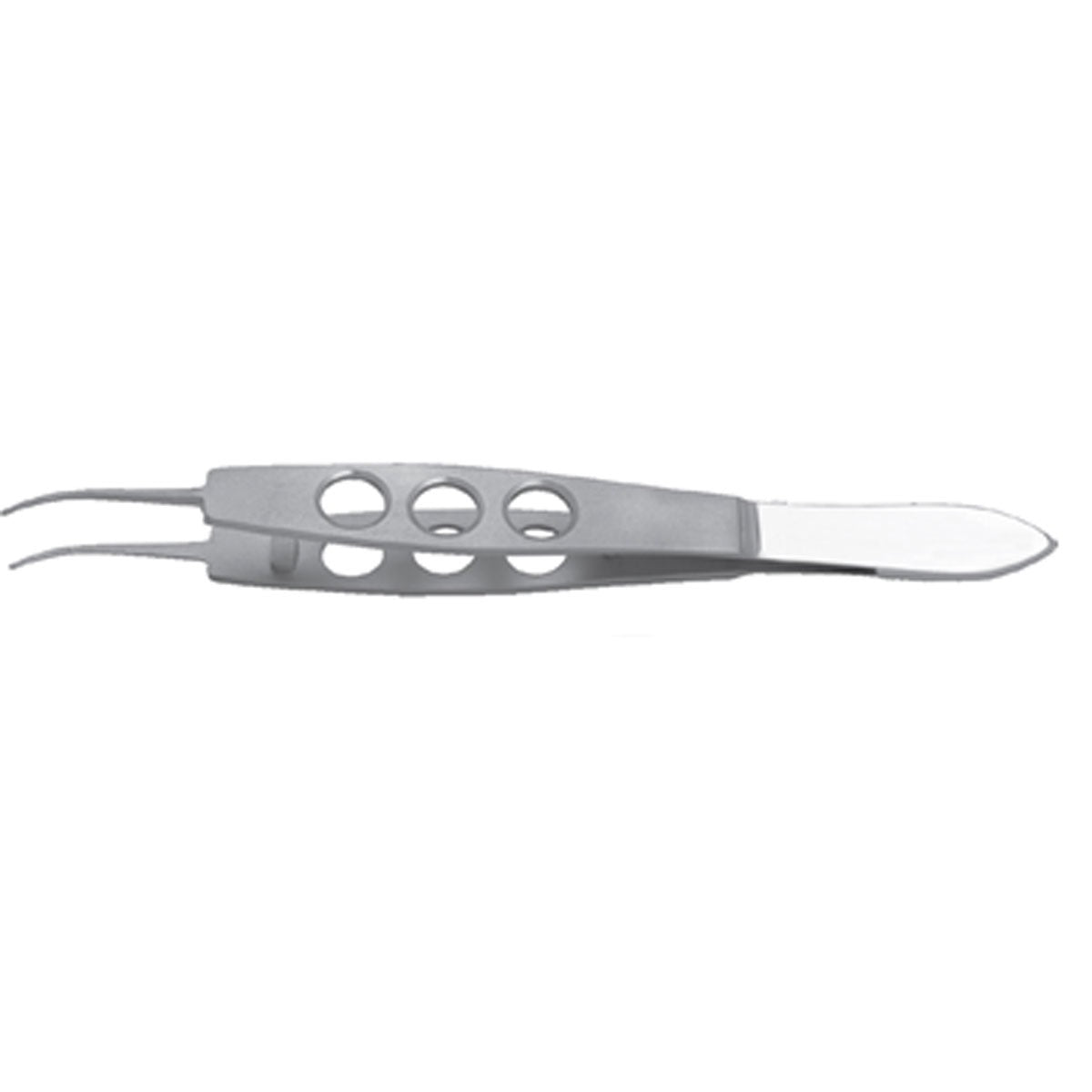 Curved Ophthalmic Tying Forceps, 9.6 cm, 6 mm Tying Platform