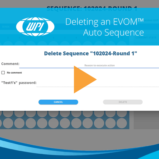 How to Delete an EVOM™ Auto GxP Sequence