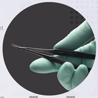 Non-Reflective Instruments Minimize Glare when Working under Lights