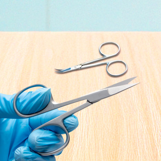 Straight vs. Curved Surgical Scissors