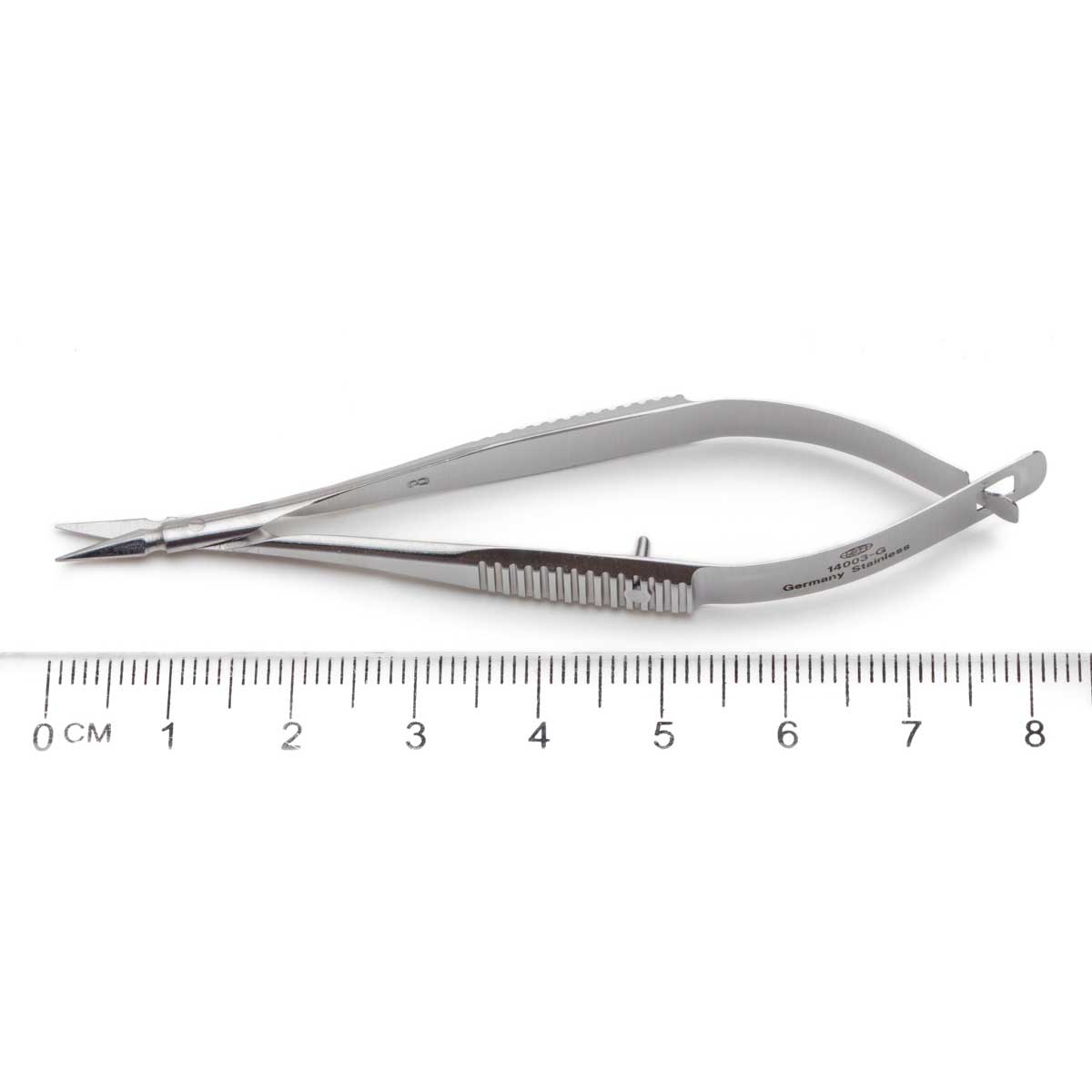 Vannas Spring Scissors, 8cm Long, 5mm Blades