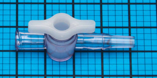 1-Way Stopcock - Luer Lock, Polycarbonate & Polyethylene, Pkg of 10
