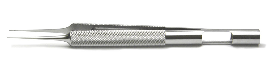 Round, Hollow Handled Forceps, Straight, 14cm