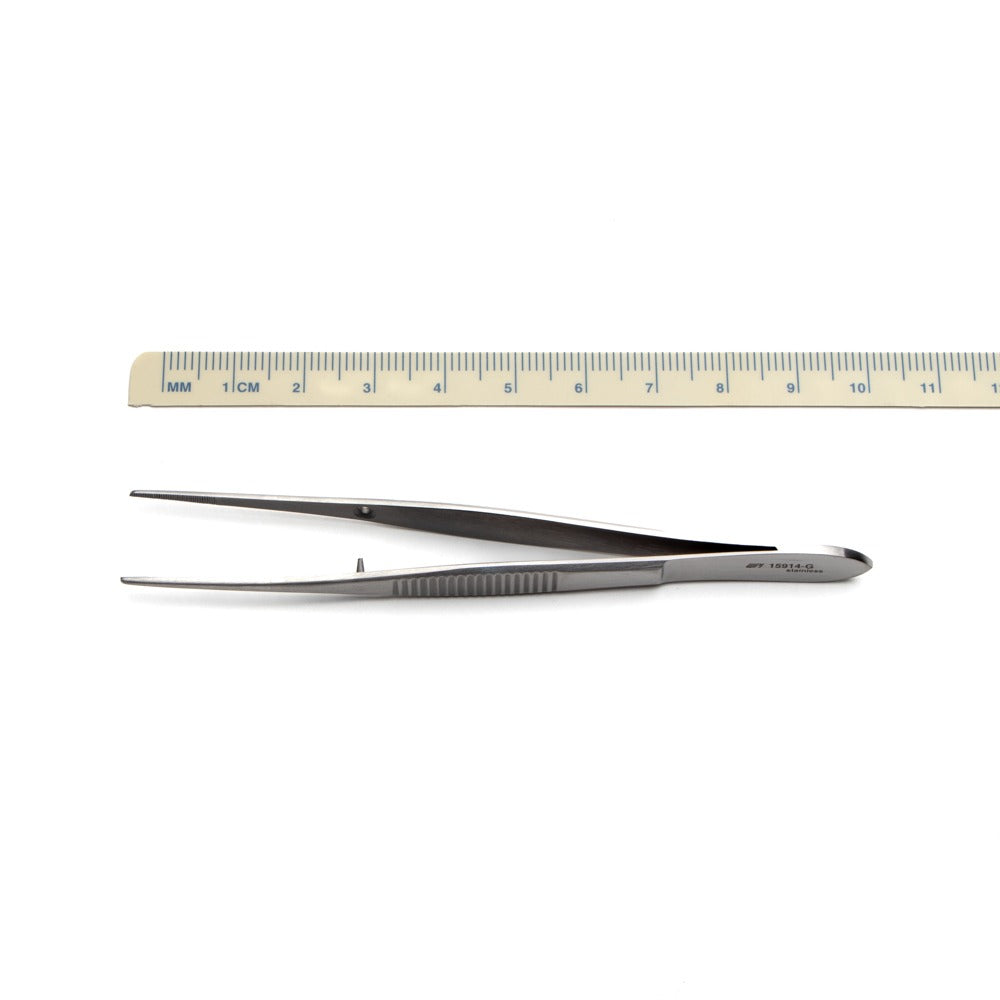 Iris Forceps, 10cm, Serrated Tips