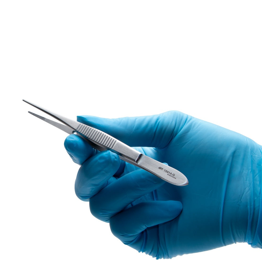 Iris Forceps, 10cm, Serrated Tips