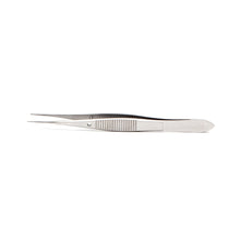 Iris Forceps, 10cm, Serrated Tips