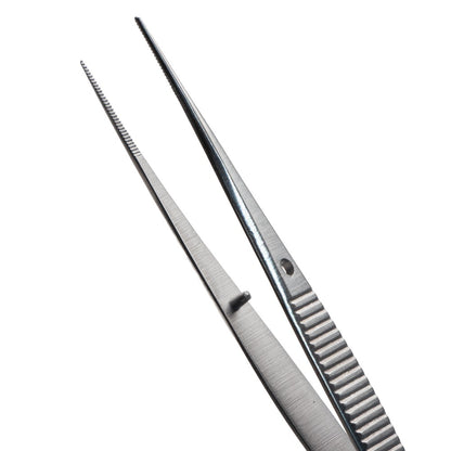 Iris Forceps, 10cm, Serrated Tips