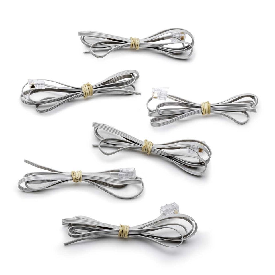 6 Replacement Modular Cables for DAM50 Bioamplifier