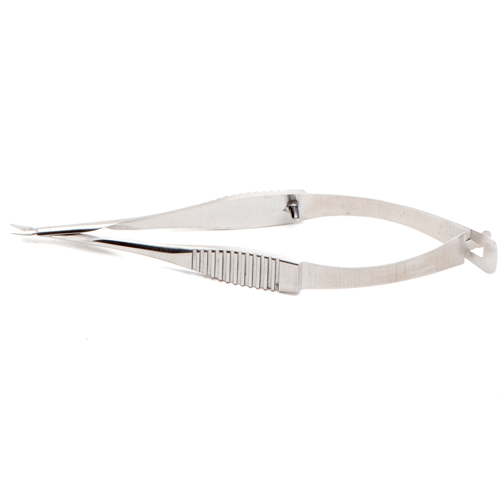 Vannas Tubingen Style Scissors, 8 cm (3"), 3 mm Blades, Stainless Steel, Straight or Curved, WPI Premium