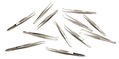 Iris Forceps, 10cm, 12-pack, Disposable