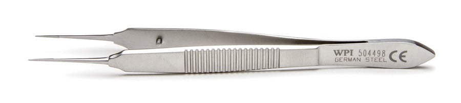 Suture Tying Forceps, 10cm, Straight, 0.5x0.5mm Tips