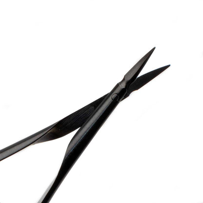 Vannas Tubingen Scissors, 8 cm (3"), Ceramic Coated, 5 mm Cutting Edge, Stainless Steel, Straight or Curved, WPI Premium