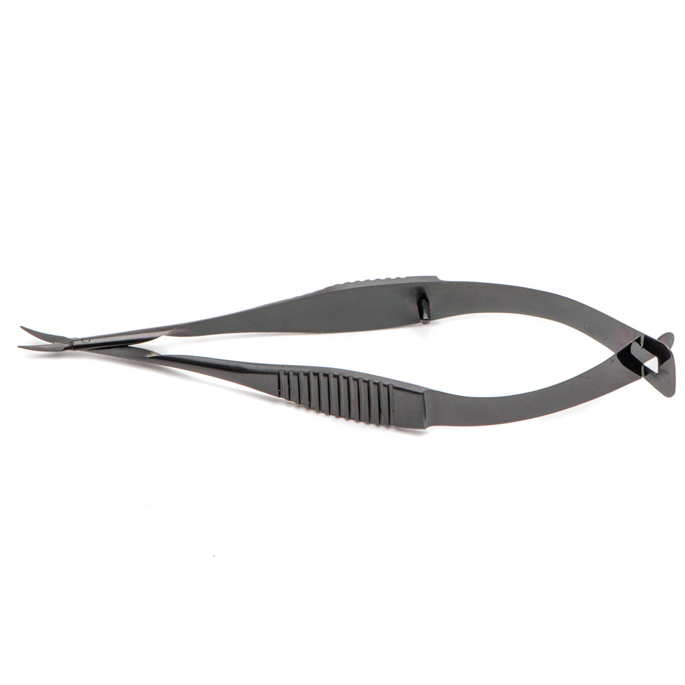 Vannas Tubingen Scissors, 8 cm (3"), Ceramic Coated, 5 mm Cutting Edge, Stainless Steel, Straight or Curved, WPI Premium