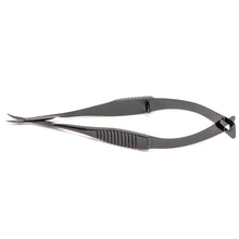 Vannas Tubingen Scissors, 8 cm (3"), Ceramic Coated, 5 mm Cutting Edge, Stainless Steel, Straight or Curved, WPI Premium