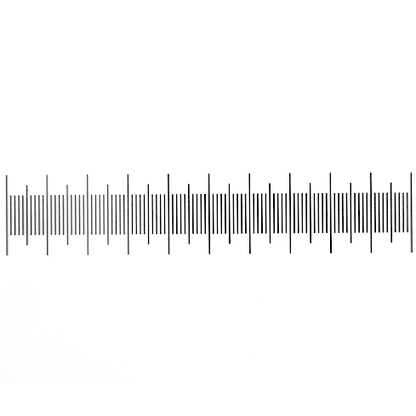 Stage micrometer, 1mm/100 division and 10mm/100 division scales
