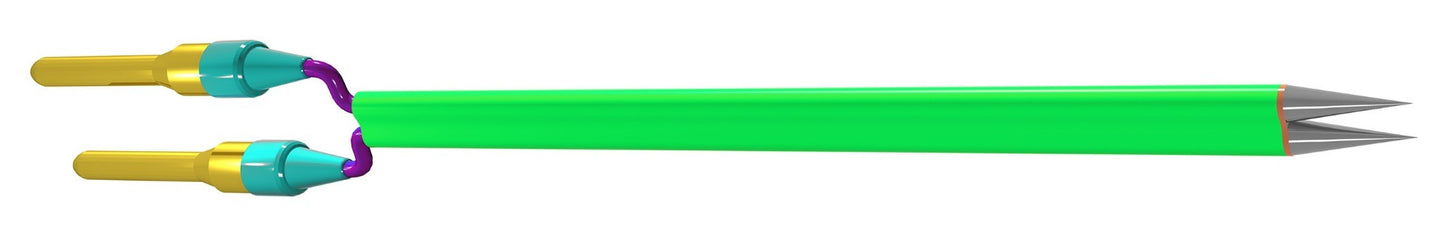 Tungsten Metal Electrodes Profile B, 127 mm long, 0.356 mm shaft