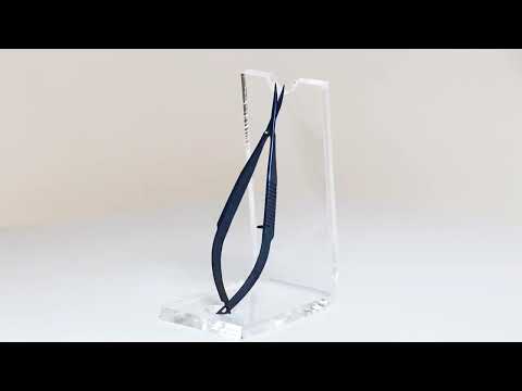 Vannas Capsulatomy Scissors, 9.5cm, Curved Sharp Tips, Non-Magnetic, Titanium