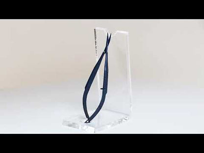 Vannas Capsulatomy Scissors, 9.5cm, Curved Sharp Tips, Non-Magnetic, Titanium