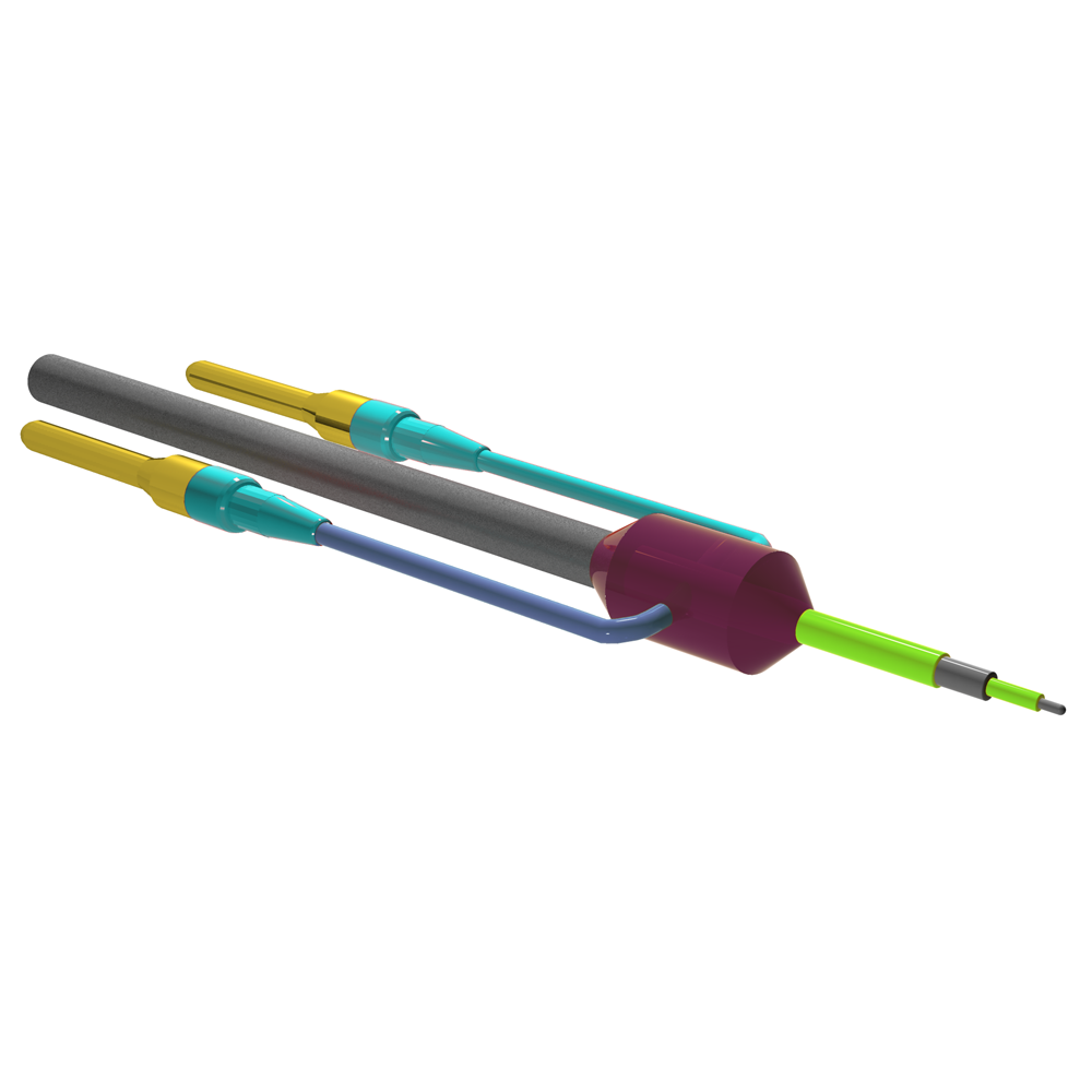 Semi Micro Concentric Bipolar Electrodes with Extension, Rhodes Style Tip