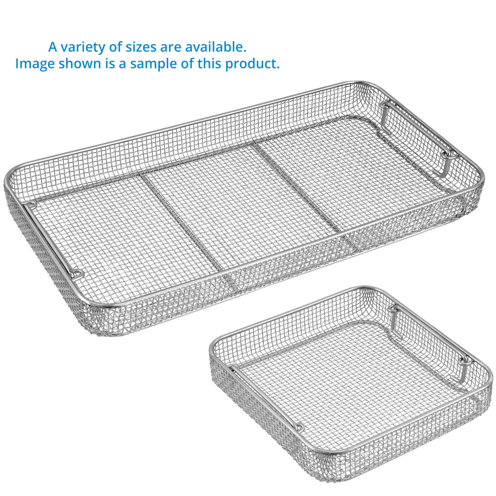 Wire Mesh Sterilization Baskets, Drop Handles