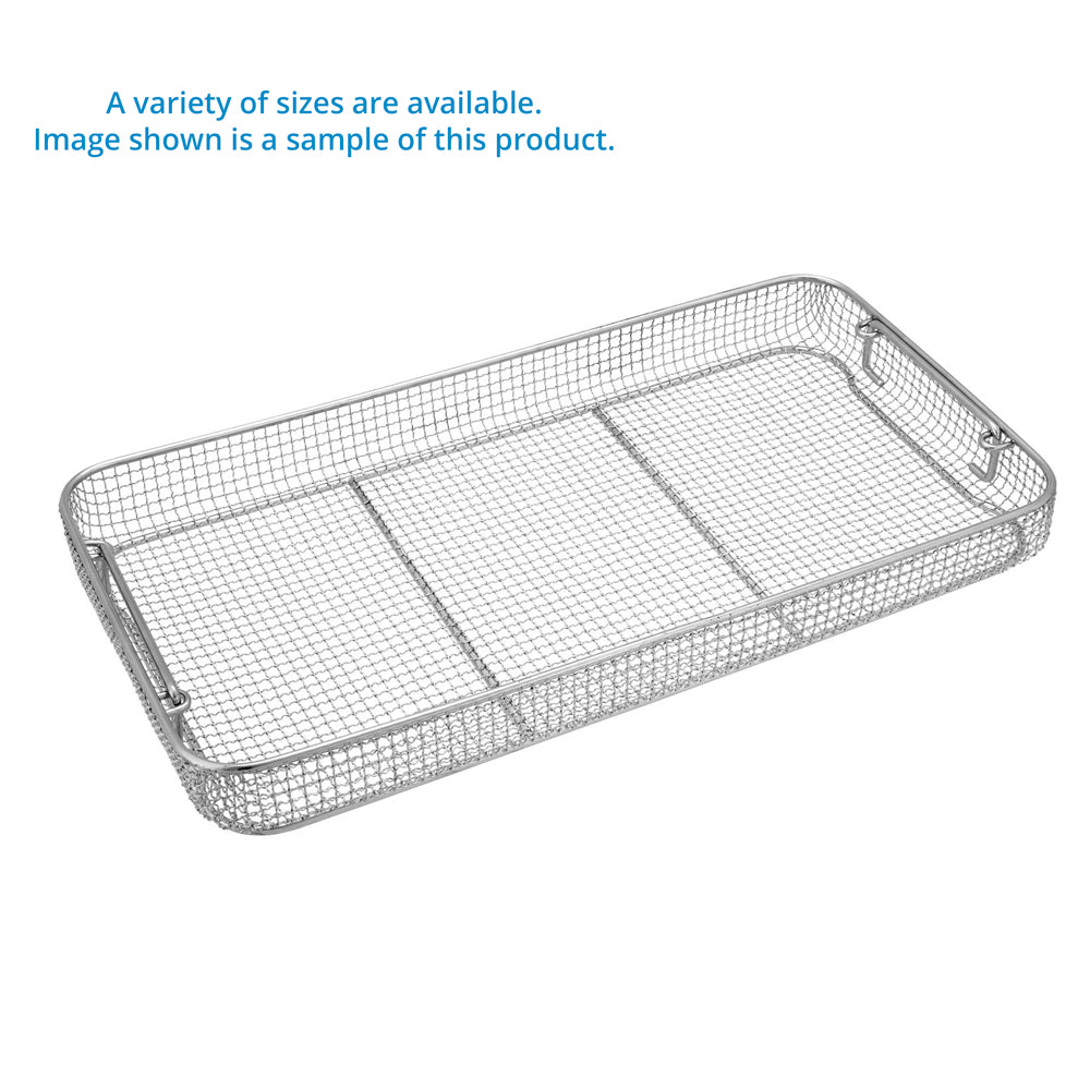 Crimped Wire Mesh Sterilization Baskets, Tilted Handles