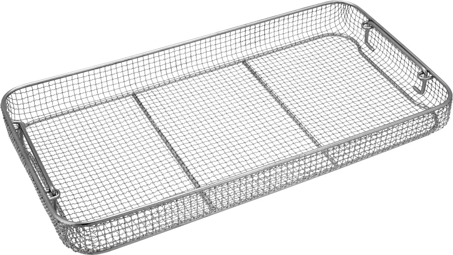 Crimped Wire Mesh Sterilization Baskets, Tilted Handles