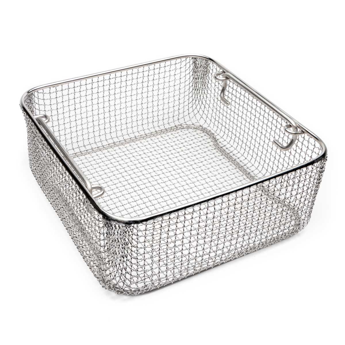 Crimped Wire Mesh Sterilization Baskets, Tilted Handles