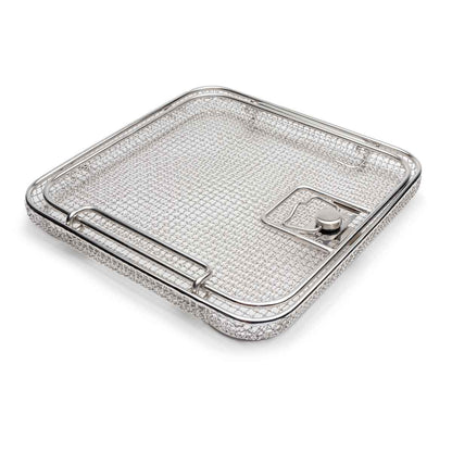 Classic Crimped Wire Mesh Sterilization Baskets, Tilted Handles