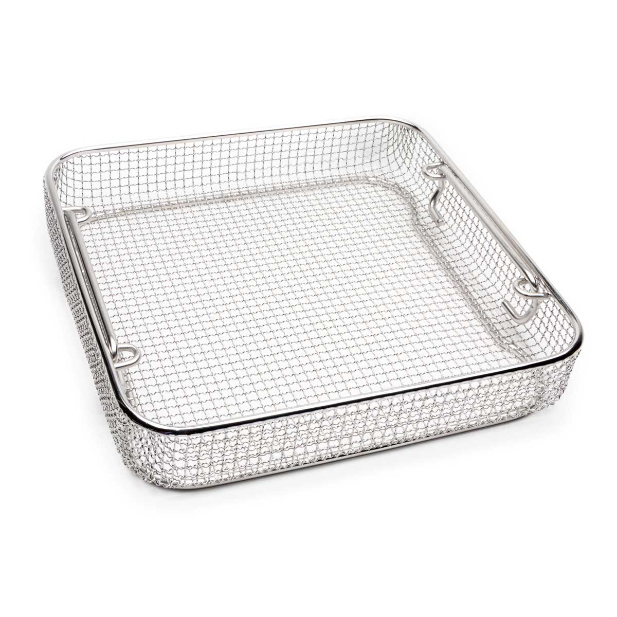 Classic Crimped Wire Mesh Sterilization Baskets, Tilted Handles