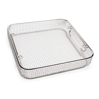 Classic Crimped Wire Mesh Sterilization Baskets, Tilted Handles