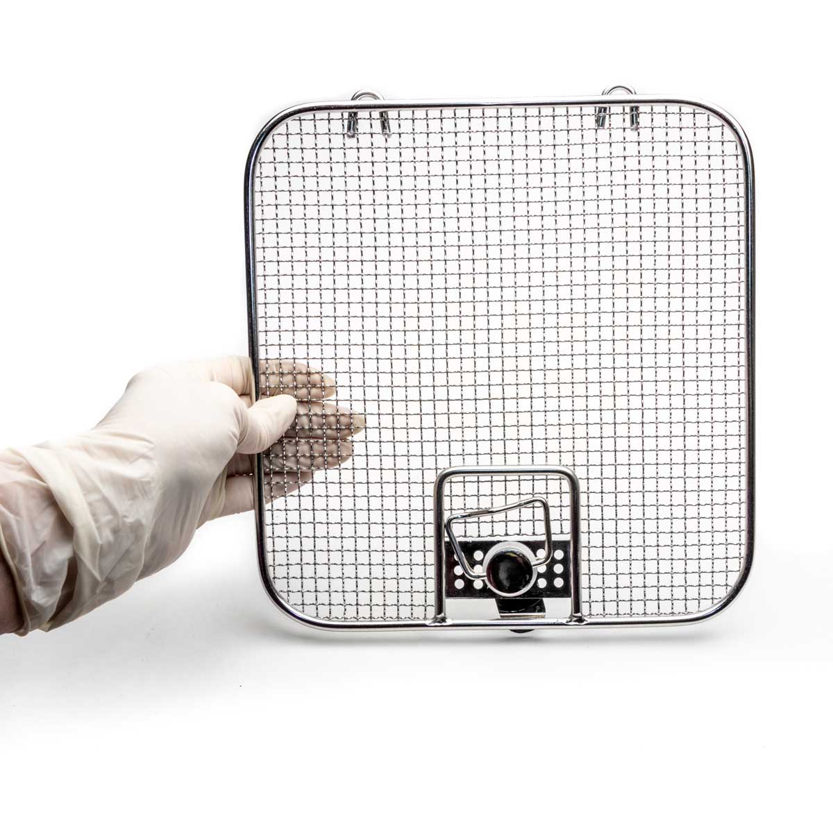 Detention Frame Lid for Crimped Wire Mesh Sterilization Baskets, 240 x 240 mm