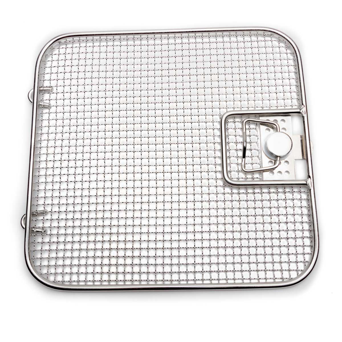 Detention Frame Lid for Crimped Wire Mesh Sterilization Baskets, 240 x 240 mm