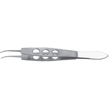 Curved Ophthalmic Tying Forceps, 9.6 cm, 6 mm Tying Platform