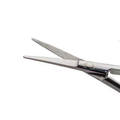 Spring Scissors, One Serrated Blade, 10 cm