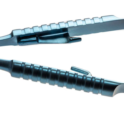 Titanium Troutman Needle Holder with Lock, 11.5cm, Curved, Blunt Tips