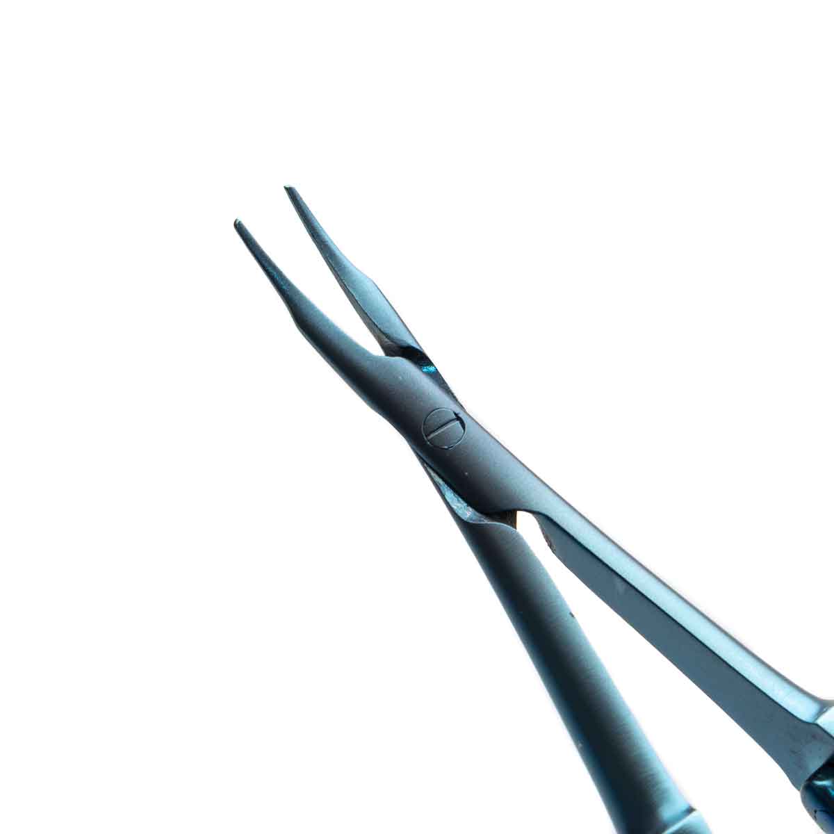 Titanium Troutman Needle Holder with Lock, 11.5cm, Curved, Blunt Tips