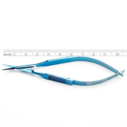 Vannas Capsulotomy Scissors, 10.8 cm (4.25"), 10.5 mm Straight Blades, Non-Magnetic, Titanium