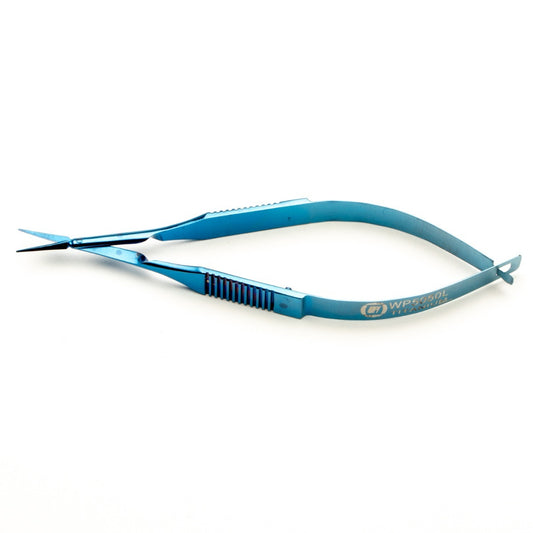 Vannas Capsulotomy Scissors, 10.8 cm (4.25"), 10.5 mm Straight Blades, Non-Magnetic, Titanium