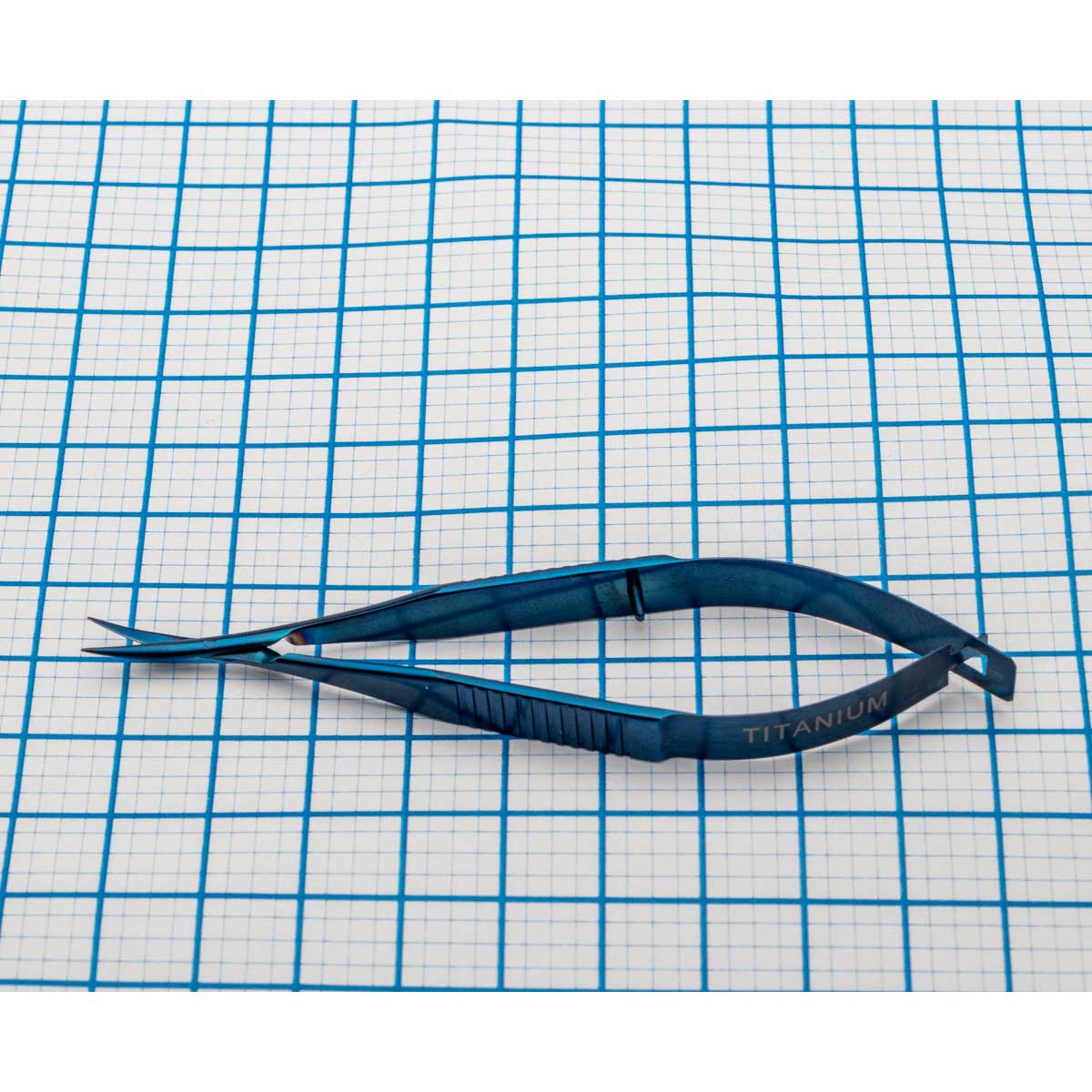 Vannas Capsulatomy Scissors, 9.5cm, Curved Sharp Tips, Non-Magnetic, Titanium