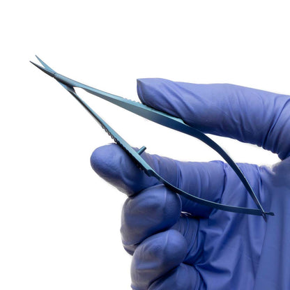 Vannas Capsulotomy Scissors, 10.5 cm, Curved Sharp Tips, Non-Magnetic, Titanium