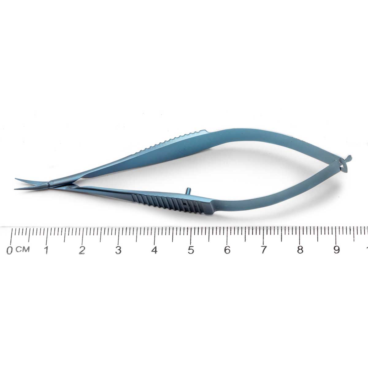 Vannas Capsulotomy Scissors, 10.5 cm, Curved Sharp Tips, Non-Magnetic, Titanium