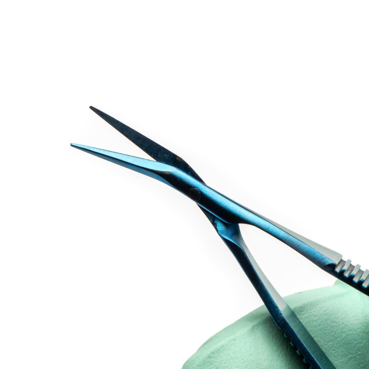 Vannas Capsulotomy Scissors, 9.5 cm, 10.5 mm Sharp, Angled-on-the-side Tips, Non-Magnetic, Titanium