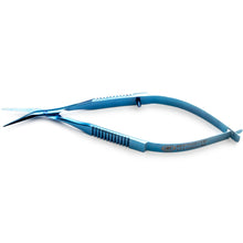 Vannas Capsulotomy Scissors, 9.5 cm, 10.5 mm Sharp, Angled-on-the-side Tips, Non-Magnetic, Titanium
