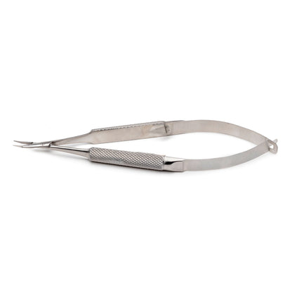 Barraquer Needle Holder, 10.5 cm, Curved, Smooth Tips, 6 mm Jaw