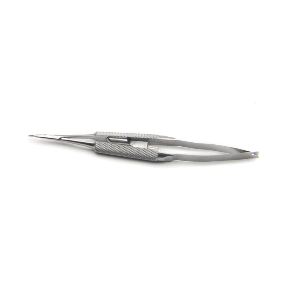 Barraquer Needle Holder, 10.5 cm, Curved, Smooth Tips, 6 mm Jaw