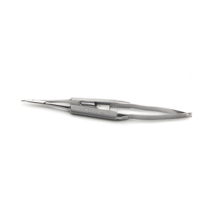 Barraquer Needle Holder, 10.5 cm, Curved, Smooth Tips, 6 mm Jaw