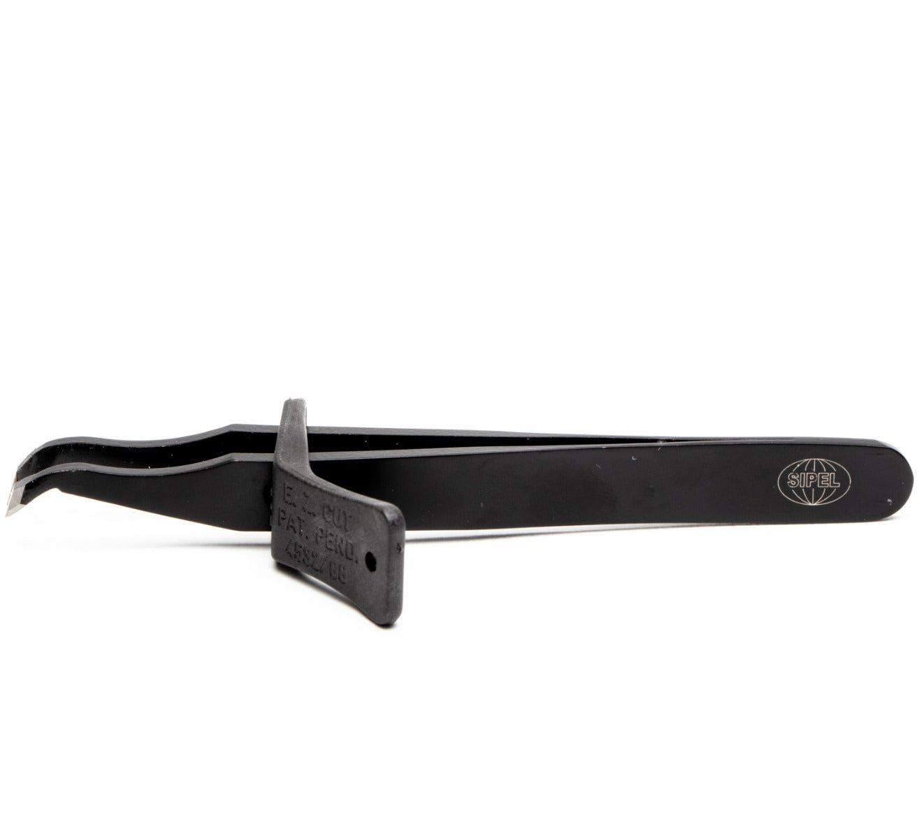 Cutting Tweezers with Lever Lock, 11 cm, Black Coated