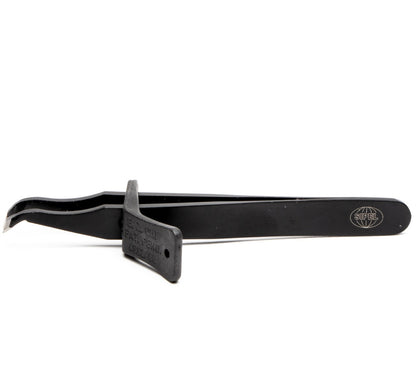 Cutting Tweezers with Lever Lock, 11 cm, Black Coated