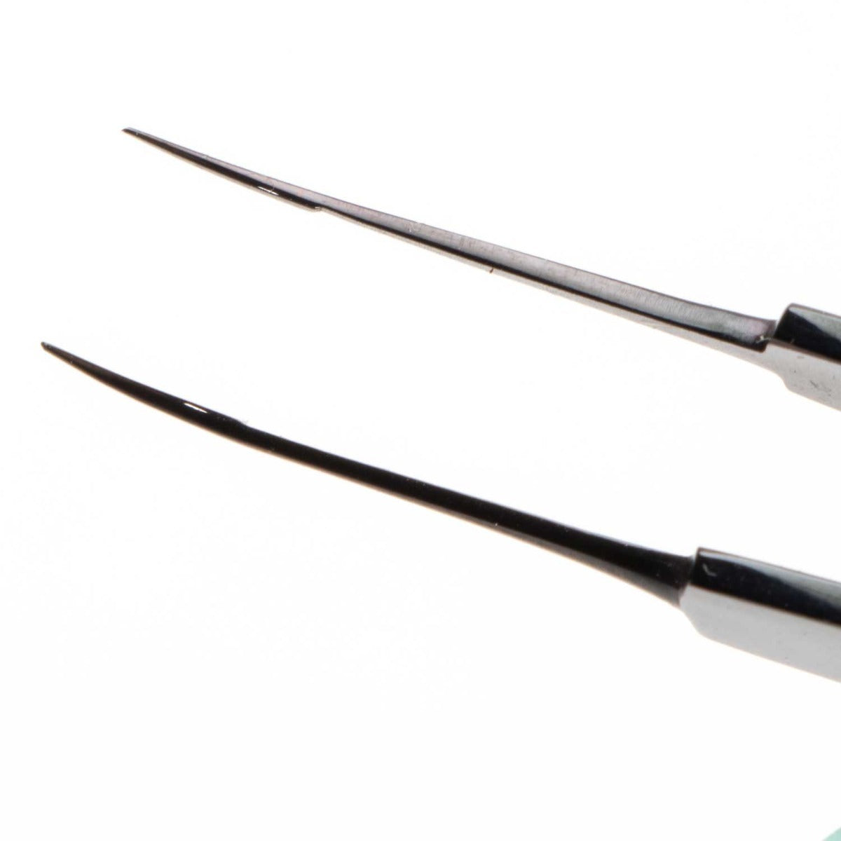 Jaffe Forceps, 10 cm, Curved, 0.3 mm Tips