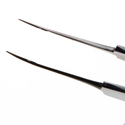 Jaffe Forceps, 10 cm, Curved, 0.3 mm Tips